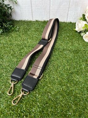 Striped Brown & Cream Adjustable Bag Strap/new ( no brand)